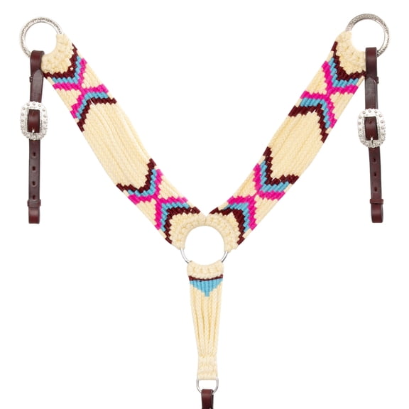 Hilason Horse 100% Wool Breast Collar Hand Woven Off White