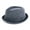 Black, variant on Epoch Hats Company Washed Denim Cotton Fedora Hat (Men)