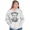 thumbnail image 5 of Cyclists Break Hearts Not Bones Biker Zip Hoodie Sweatshirt Women Brisco Brands M, 5 of 6