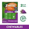 thumbnail image 3 of Children's Zyrtec 24 Hr 2.5 mg Allergy Chews for Ages 2+, Grape, 12 Count, 3 of 12