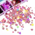 thumbnail image 3 of 12 Grids/Box Holographic Glitter Love Heart Shape Epoxy Resin Filling Sequins, 3 of 6