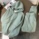 thumbnail image 2 of Gibobby Conjunto dama pants y sudadera afelpada Conjunto de chándal con capucha gruesa de color sólido para mujer con pantalones de chándal de ajuste holgado,(Verde,G), 2 of 5