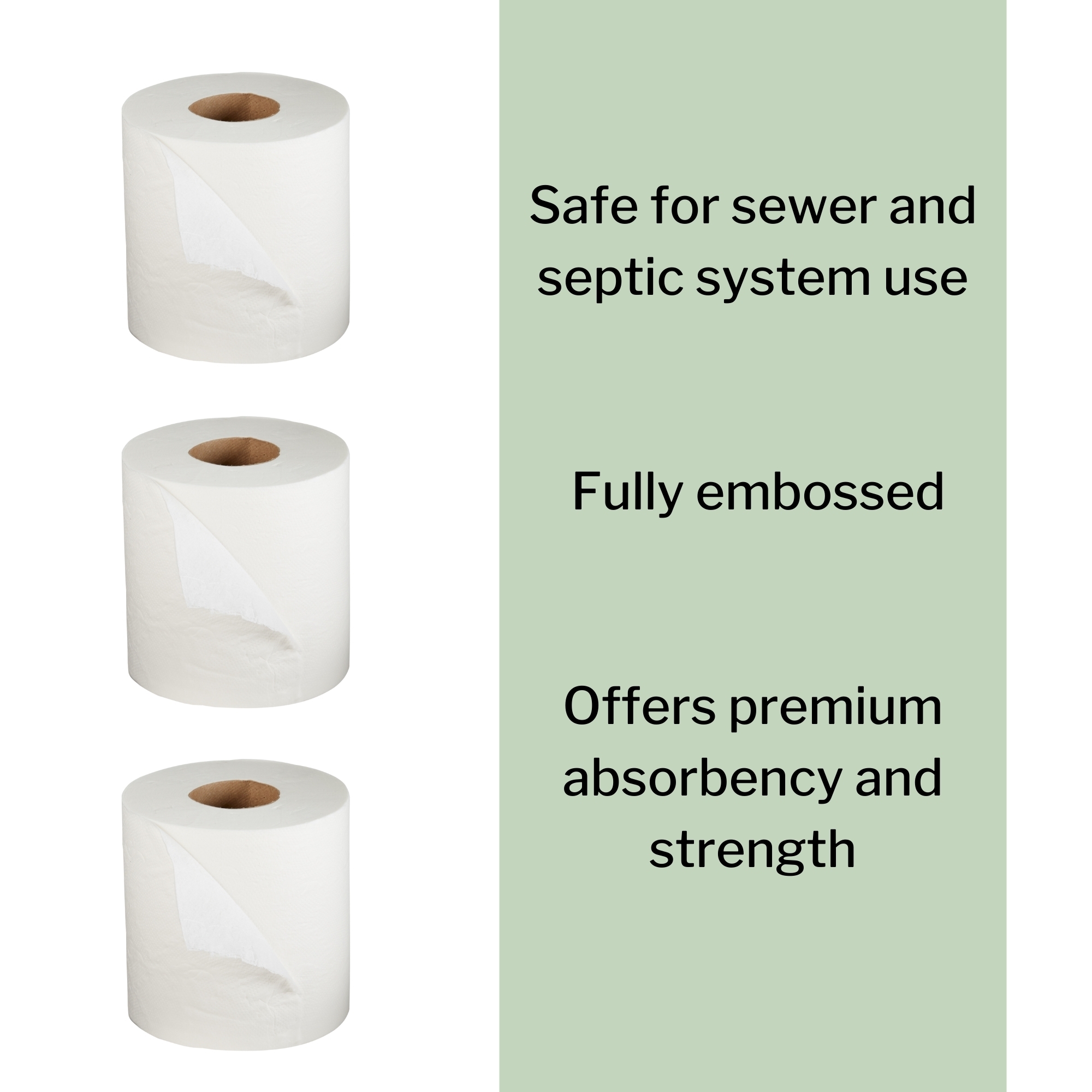 McKesson Toilet Paper, White, 2-Ply, Premium, Eco-Friendly, 1 Roll, 80 Packs, 80 Total