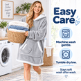 thumbnail image 5 of LuckyApr Wearable Blanket,Hoodie Blanket Oversized Sherpa Blanket for Adult(Gray), 5 of 8