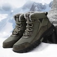 thumbnail image 3 of Botas de nieve para hombre, de invierno, cálidas, con forro polar, gruesas, de caña alta, de algodón, para exteriores, impermeables, antideslizantes, botas de algodón de talla grande, 3 of 6