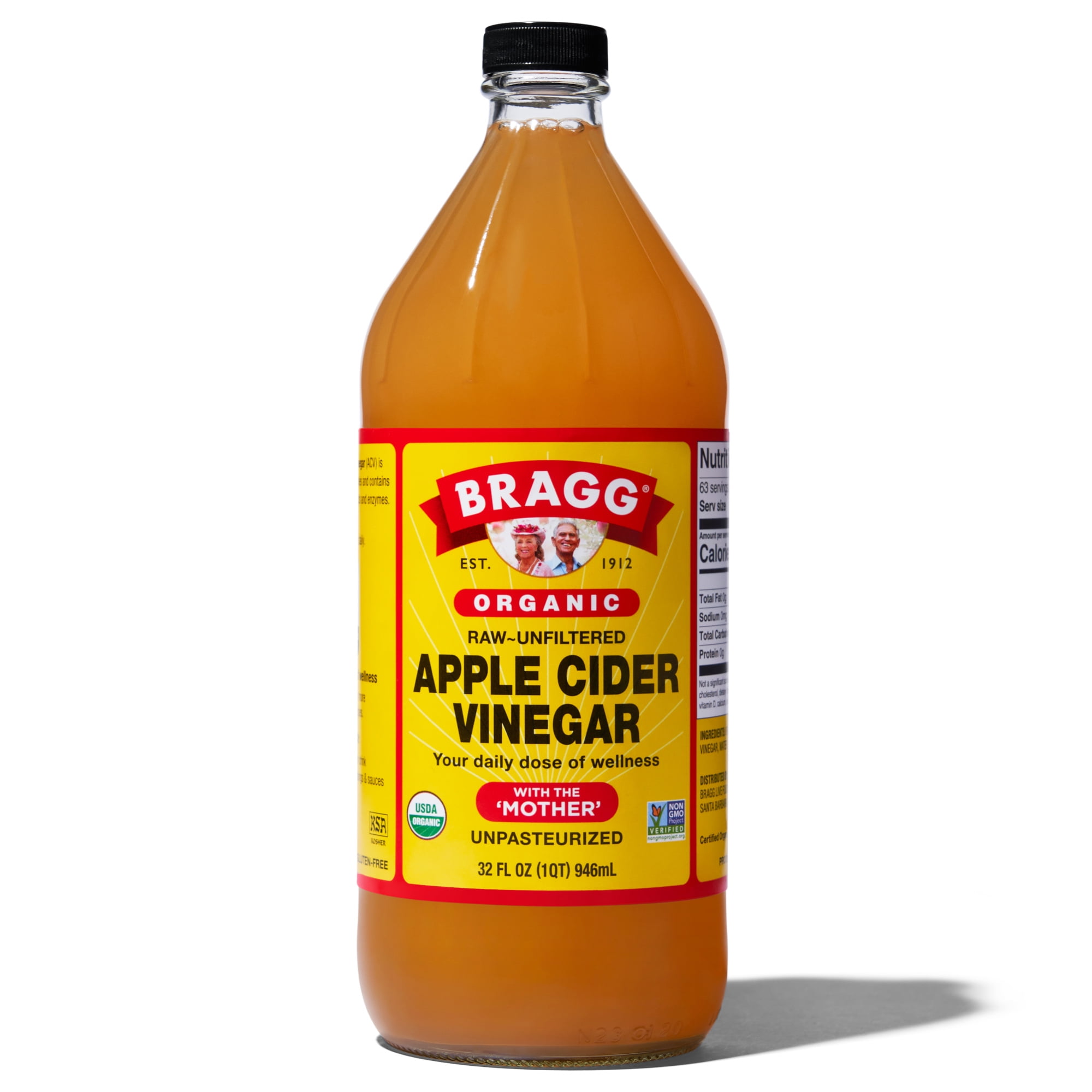 Bragg Apple Cider Vinegar, Raw Unfiltered and Unpasteurized with Mother, 32 fl oz