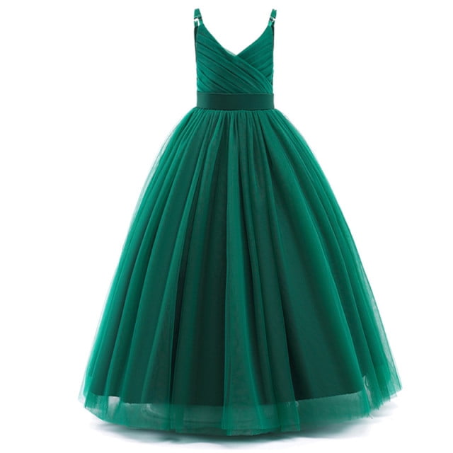 AAMILIFE Robe Longue de Princesse pour Filles, Vêtements de Cérémonie pour Enfants, Robe de Soirée, Robes de Demoiselle d'Honneur pour Mariages