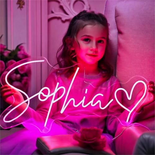 Personalized Neon Signs Led Neon Signs Light for Bedroom Wedding Birthday Party Home Décor Custom Neon Sign Bar Store Logo Neon Sign (Optional 10" to 60")