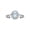 Aquamarine, variant on Rings for Women 14K White Gold Ring Classic Halo Diamond Birthstone Ring 6X4MM Oval October Pink Ice Jewelry for Women Size 8