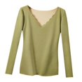 thumbnail image 3 of Top térmico de moda para mujer, ropa interior Calzoncillos Sueltos Top Lencería Poliéster Capa base Camiseta Pijamas para deporte Clima frío SG BLESIY  Capa base térmica, 3 of 8