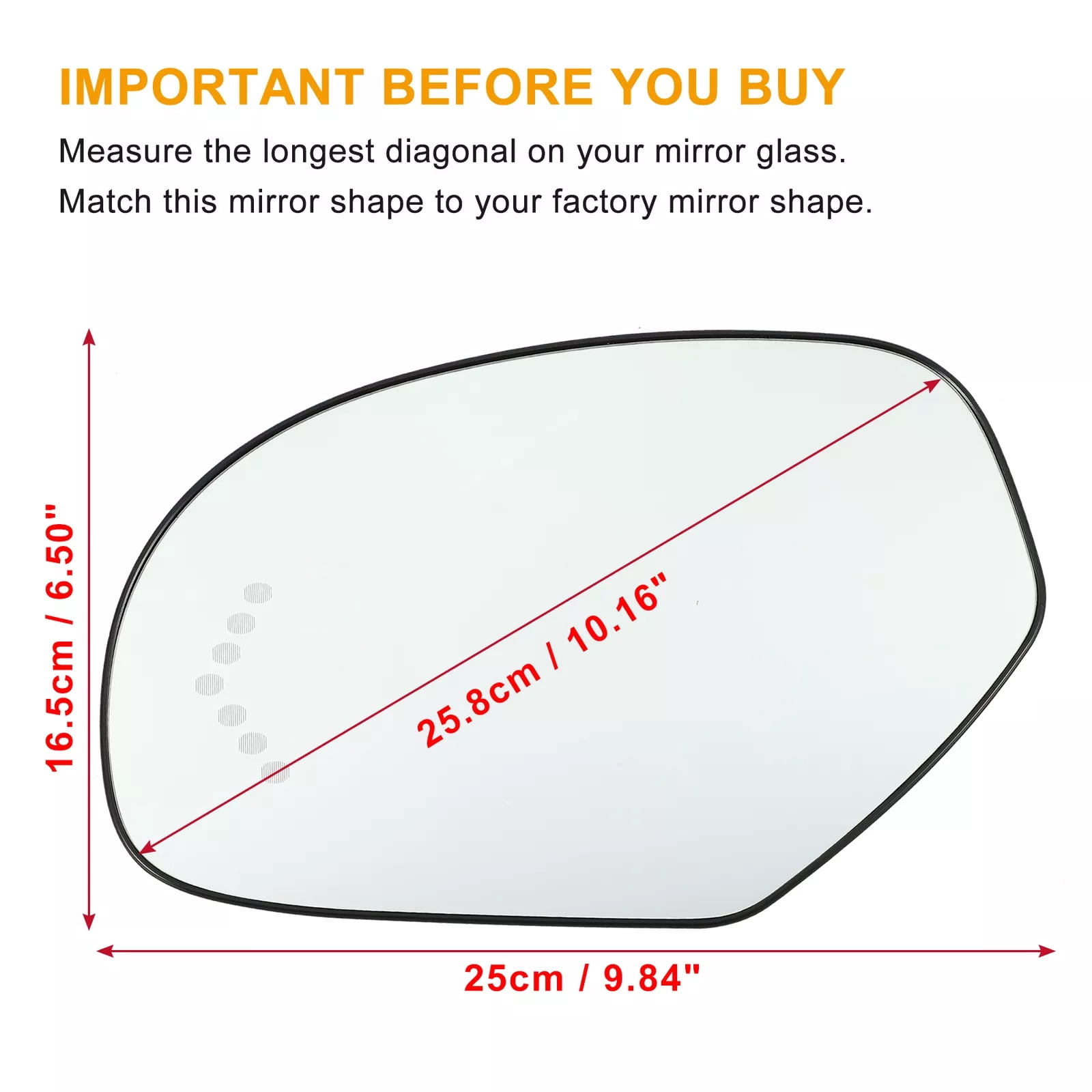 Left Driver Side Mirror Glass Replacement for 07-14 Chevy Silverado Suburban Tahoe Avalanche GMC Sierra Yukon XL Cadillac Escalade Rearview Side Heated Mirror with signal light Replace GM1325138