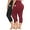 B-Red, variant on Qubber Plus Size Capri Leggings for Women-High Waisted Tummy Control Stretchy X-Large-4X Spandex Workout Running Yoga Pants