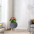 thumbnail image 4 of Ovzne Imitation Rattan Flower Stand Triangular Support Flowerpot Indoor Desktop Potted Storage Container Office Woven Pot On Clearance, 4 of 6
