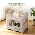 thumbnail image 2 of Felt Cat Bed Nest, Portable Pet Lounge House for Indoor & Outdoor Cats, Ideal for Playing Sleeping Resting, White 50x29x52cm, 2 of 9