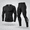 1Black+1Black-Reflective, variant on Alpinario Men's Compression Set Quick Dry Breathable Long Sleeve Shirt and Pants Athletic Base Layer for Running Gym Workout