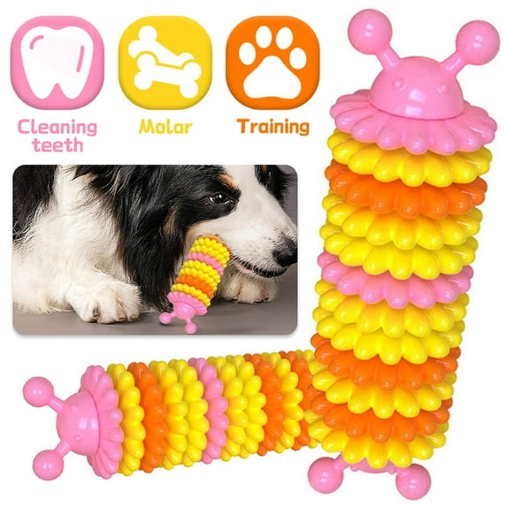 AMERTEER Dog Toothbrush Chew Toy - Durable Rubber Sticks for Chewers Large Tough Dogs-Small Dogs Teeth Cleaning-Puppy Teething-Strong Dental Medium Breed Puppies