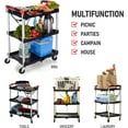 thumbnail image 2 of Olympia Tool 410-007 Pack-N-Roll 150 lbs Folding Collapsible Service Cart, Black/Red, 2 of 9
