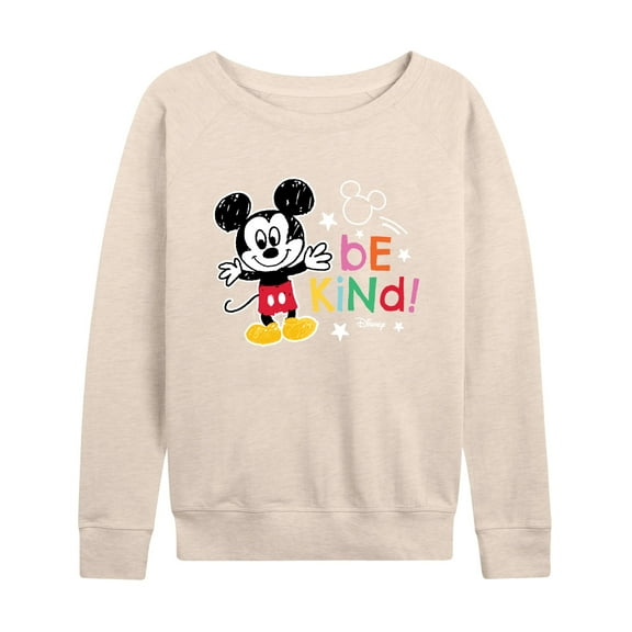 Disney - Mickey Mouse - Be Kind - Women's Lightweight French Terry Long Sleeve Shirt