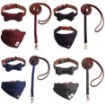 thumbnail image 6 of 3Pcs/Set Pet Collar Set - Plaid Print Vintage Style Bowknot Tie Dog Collar Leash Set for Outdoor Activities, 6 of 8