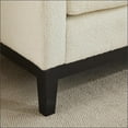 thumbnail image 4 of Upholstered Bench 66.34"W | Elegant Fluted Wood | 2 Bolster Pillows | Bedroom/Living Room | Ivory | Boucle, 4 of 11