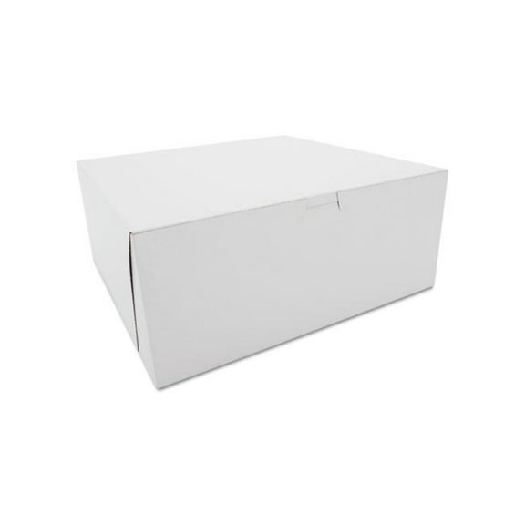 SCT White One-Piece Non-Window Bakery Boxes, 12 x 12 x 5, White, Paper, 100/Carton