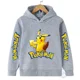 thumbnail image 4 of Sudadera con capucha informal de calle Kawaii para niños y niñas de 3 a 14 años con dibujos animados de Pokémon Pikachu, sudadera con capucha para niños y niñas con capucha para deportes al aire libre, 4 of 4