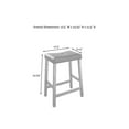 thumbnail image 4 of Pemberly Row Modern Wood Kitchen Island with Saddle Stools in White, 4 of 17