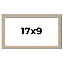 17x9 Frame Grey Solid Wood Picture Frame Width 1 Inches | Interior Frame Depth 0.5 Inches |