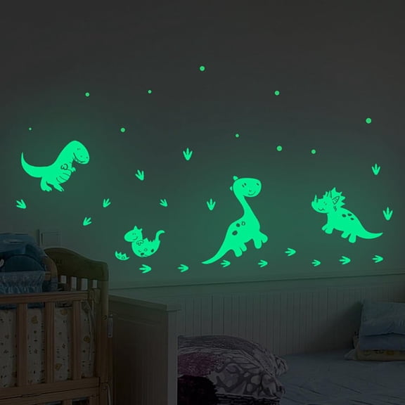 Glow in The Dark Wall Stickers,2 Pack Dinosaur Stickers Decor for Boys Girls and Kids Bedroom,Wall Stickers for Living Room Decorations,Decorations for Home Sweet Home.