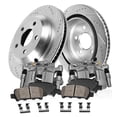 thumbnail image 1 of Callahan BRAKE PARTS Rear Calipers and Drilled Slotted Brake Disc Rotors and Ceramic Brake Pads + Hardware Brake Kit For 2002 - 2006 Altima | 2004 - 2006 Maxima, 1 of 4
