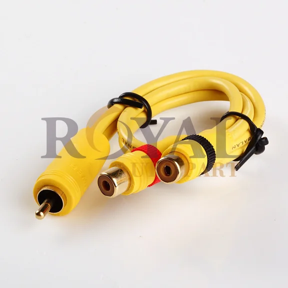 1Ft Rca Cable Y-Adapter 1 Male To 2 Female
