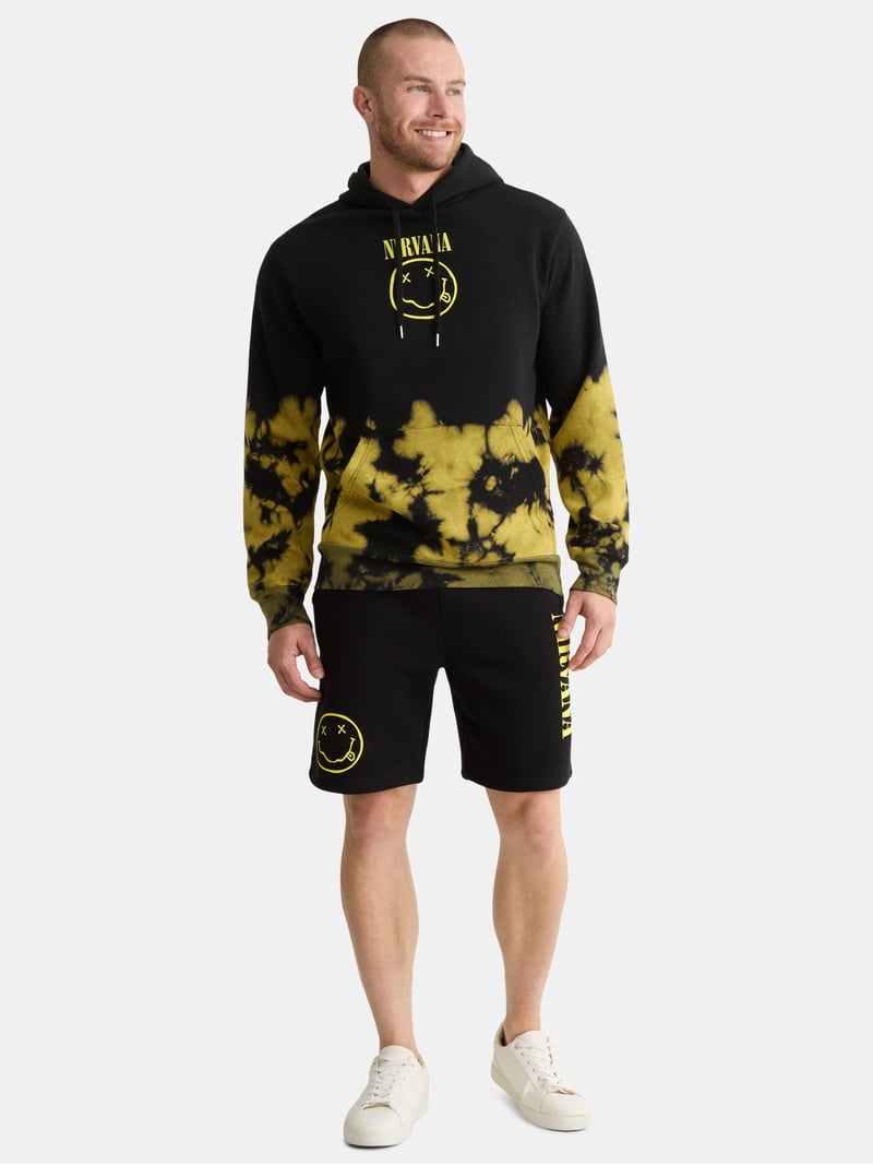 Nirvana Men's & Big Men's Tie-Dye Graphic Pullover Hoodie