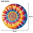 thumbnail image 6 of Colorful Rainbow Tie Dye Spiral Pattern Round Tablecloth 60"x60",Wrinkle Wipeable Table Cloth for Kitchen Dining Room Picnic Patio Party, 6 of 6