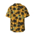 thumbnail image 7 of Picia Hawaii Palms Men's Linen Shirts Short Sleeve Cuban Beach Shirts Casual Shirts Button Down Shirt for Men Beach Summer Wedding Shirt-Medium, 7 of 7
