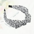 thumbnail image 5 of Unique Bargains Leopard Spot Wide Bow Headbands Fashion Hair Hoop with Bow Knotted for  Women White, 5 of 7