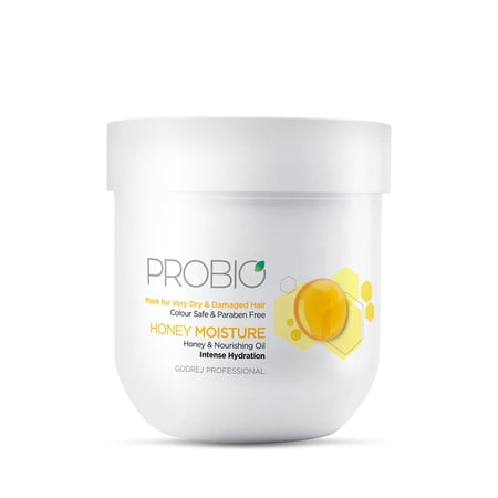 Godrej Professional Probio Honey Moisture Hair Mask (200G) | For Dry & Damaged Hair | No Sulphate | No Paraben | No Sls | No Sles | With Honey & Nourishing Oil