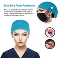 thumbnail image 6 of Scrub Cap With Buttons Bouffant Hat With Sweatband for Womens and Mens, 6 of 6