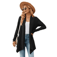 thumbnail image 1 of Cárdigan para Mujer, Elegante, Informal, de Larga, Abierto, Color Negro, Talla XL, 1 of 6