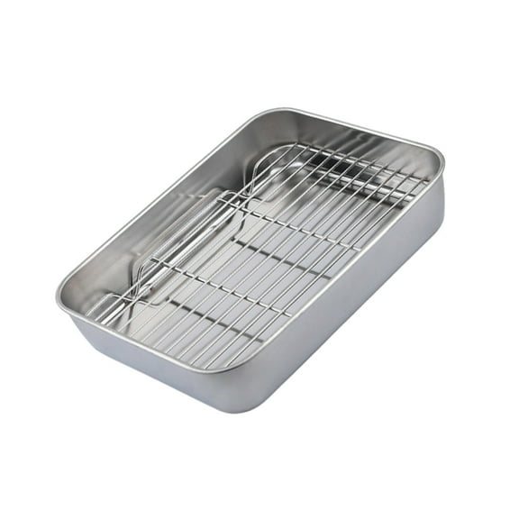 Stainless Steel Baking Pan And Cooling Rack Set For Great Heat Distribution Control