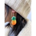 thumbnail image 3 of Trendy Statement Creative Funny Lifelike Fruits Acrylic Earrings for Women(Pineapple), 3 of 5
