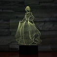 thumbnail image 1 of Luz nocturna LED Cenicienta 3D que cambia de color para niños, 1 of 1