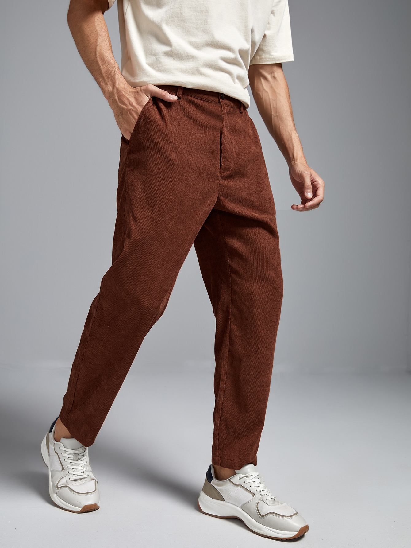 mens rust corduroy pants