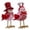 Set_A+B, variant on Leutsin Valentine's Day Love Birds Decor - Handmade Fabric Red Pink Standing Bird Figurines Table Top Ornaments Valentines Day Couple Gifts Party Tiered Tray Decor,Multicolor,8",2pcs