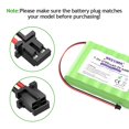 thumbnail image 2 of Batería NASTIMA 7,2 V 3700 mAh Ni-MH 10 x 7 x 2 cm 0,3 kg, 2 of 7