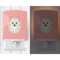 thumbnail image 2 of Caroline's Treasures BB1207CNL Checkerboard Pink Pomeranian Ceramic Night Light, 6x4x3", multicolor, 2 of 2