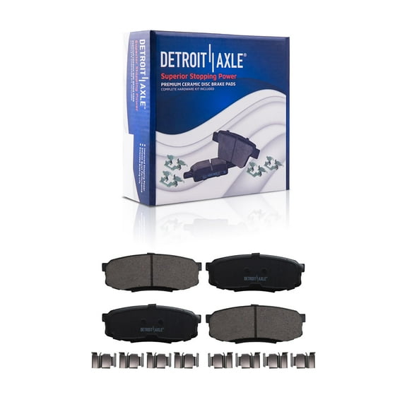 Detroit Axle - Rear Brakes Brake Pads Replacement for Lexus LX570 Toyota Land Cruiser Sequoia Tundra Fits select: 2007 ,2010 TOYOTA TUNDRA CREWMAX SR5