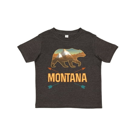 

Inktastic Montana Vacation Bear Silhouette Gift Toddler Boy or Toddler Girl T-Shirt