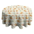 thumbnail image 4 of Fall Pumpkin Pattern Round Tablecloth 60" X 60",Wrinkle Wipeable Table Cloth for Kitchen Dining Room Picnic Patio Party, 4 of 6