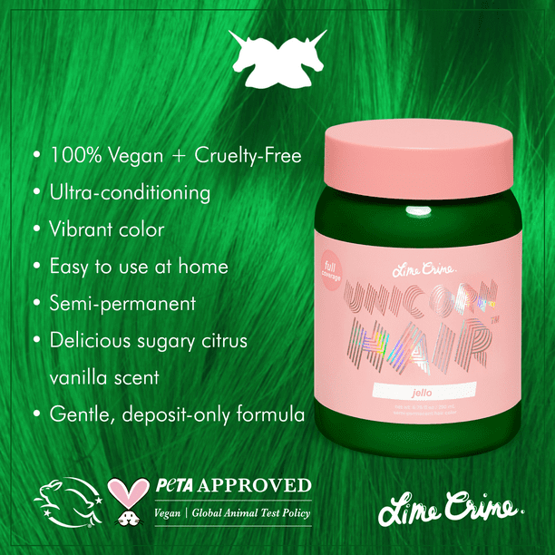 Lime Crime Unicorn Hair, Semi-Permanent Hair Color, Vegan, Full
