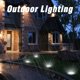 thumbnail image 3 of Luz solar para exteriores, 4 piezas, 8 luces LED solares para el suelo, luz blanca fría, resistente al agua, IP65, luz empotrada para jardín, camino, pasarela, césped, patio, escalones, escaleras TUNC Sencillez, 3 of 5